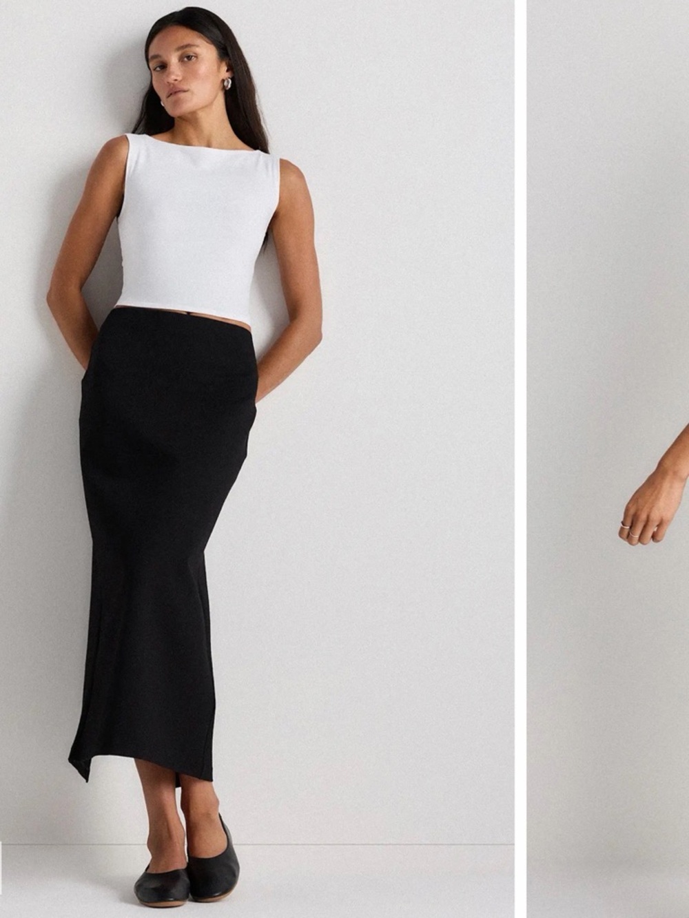 Quince Black Maxi Skirt with Sleek Waist